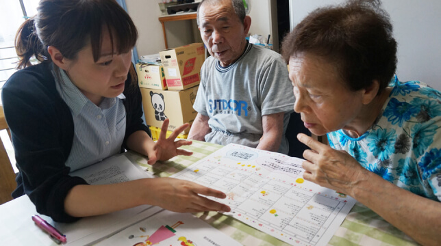 訪問栄養指導の様子