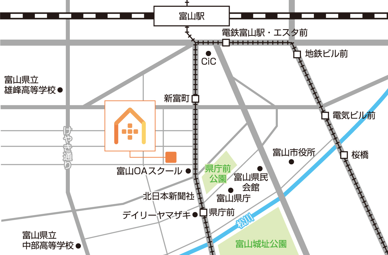 内幸町在宅クリニック周辺地図